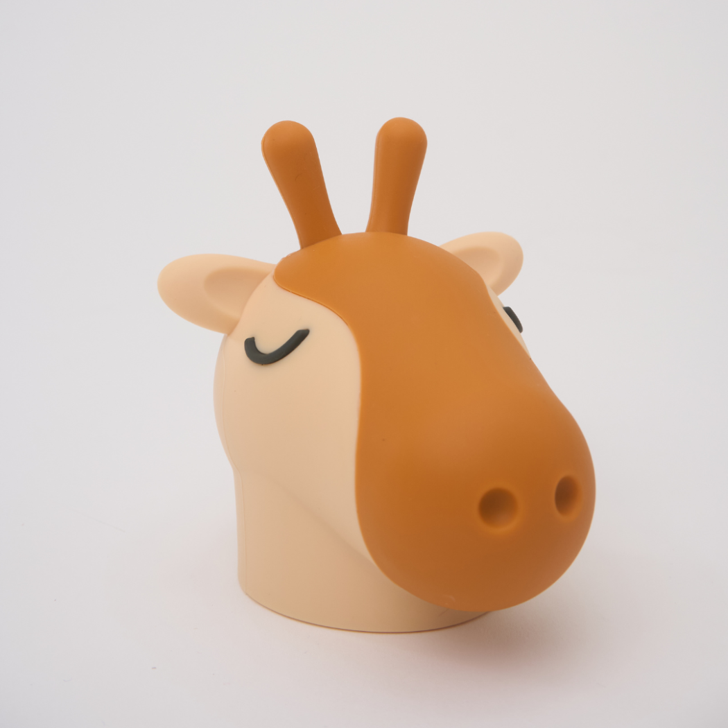 Żyrafa Gerry - Butelka Termiczna 460 ml ze Słomką z Motywem Żyrafy - Żółta Bestie Bottle - Asobu