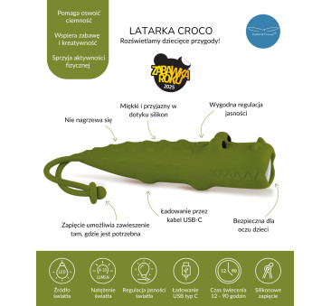 Latarka Krokodyl CROCO - Rabbit & Friends