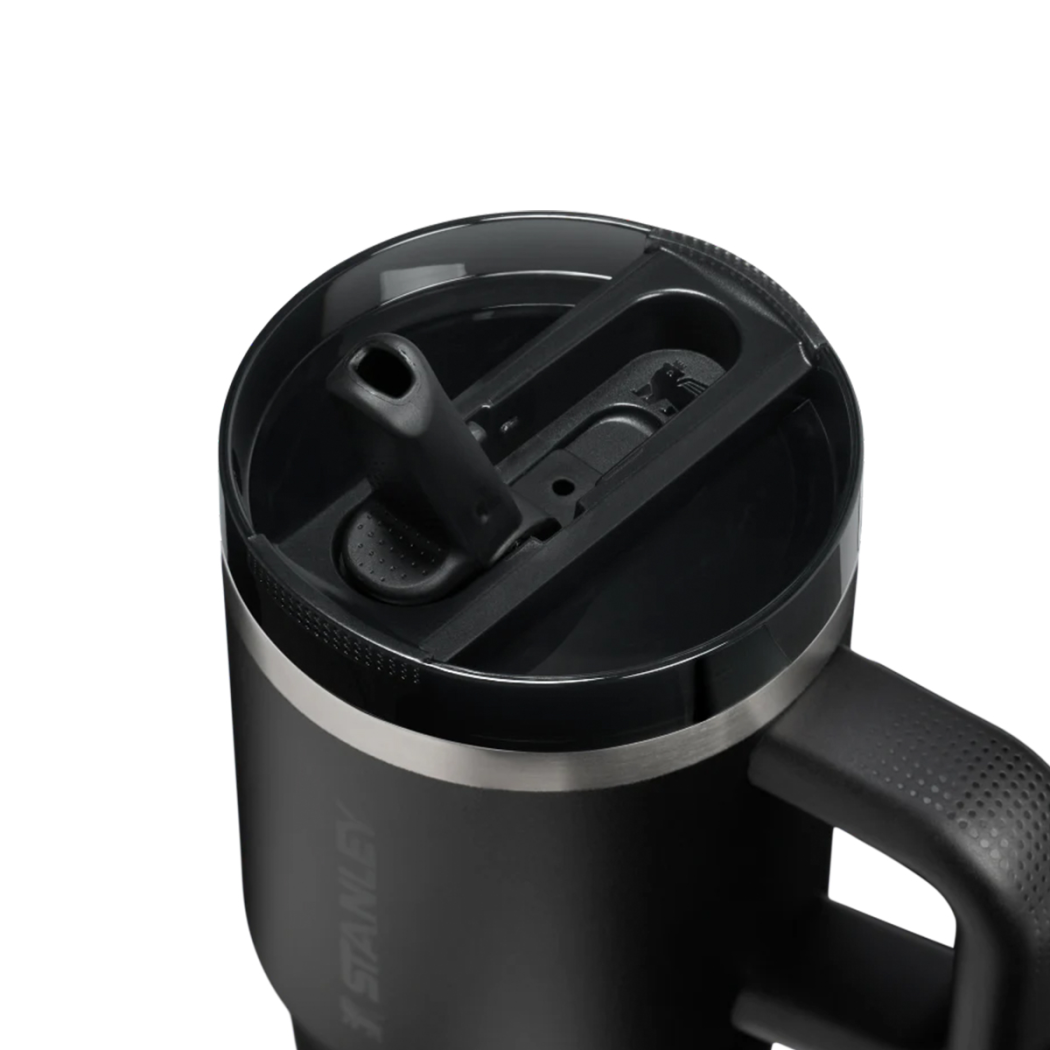 Black Czarny 0.59L - Kubek Termiczny z Ustnikiem - Quencher ProTour Flip Straw Tumbler - Stanley