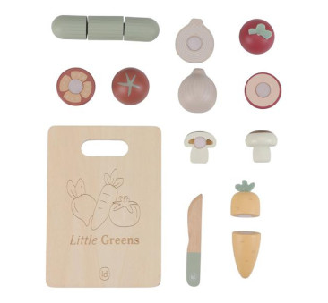 Deska do Krojenia z Warzywami - Drewniana Zabawka Edukacyjna - Nauka Krojenia - Little Dutch