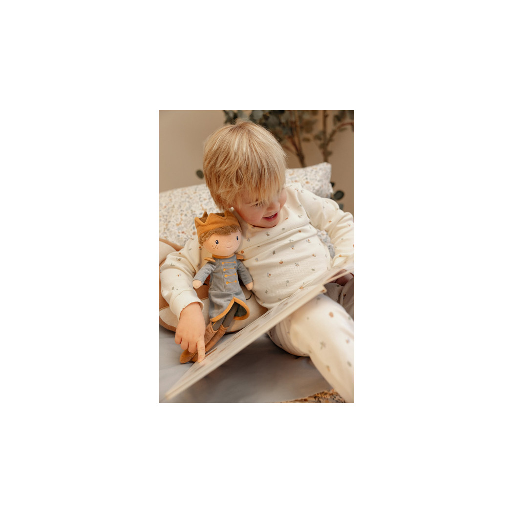 Książę Jim - Chłopiec w Koronie - Miękka Pluszowa Lalka Przytulanka 35 cm - Little Dutch