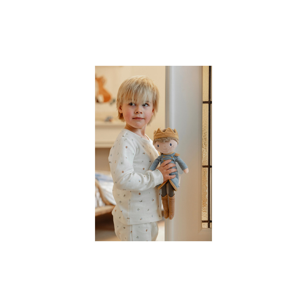 Książę Jim - Chłopiec w Koronie - Miękka Pluszowa Lalka Przytulanka 35 cm - Little Dutch