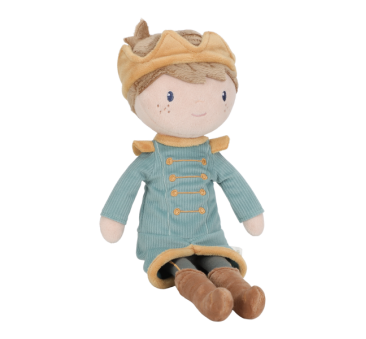Książę Jim - Chłopiec w Koronie - Miękka Pluszowa Lalka Przytulanka 35 cm - Little Dutch