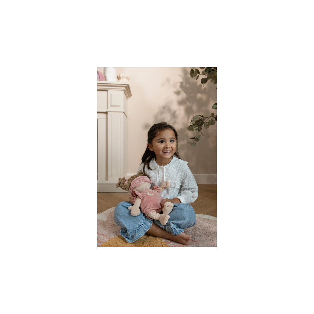 Rosa Bobas - Lalka w Śpiworku z Magnetycznym Smoczkiem - Miękka Pluszowa Przytulanka 40 cm - Little Dutch