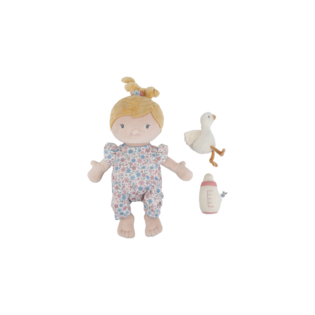 Julia Bobas - Lalka w z Magnetyczną Butelką i Dłońmi - Miękka Pluszowa Przytulanka 40 cm - Little Dutch