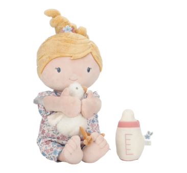 Julia Bobas - Lalka z Magnetyczną Butelką i Dłońmi - Miękka Pluszowa Przytulanka 40 cm - Little Dutch