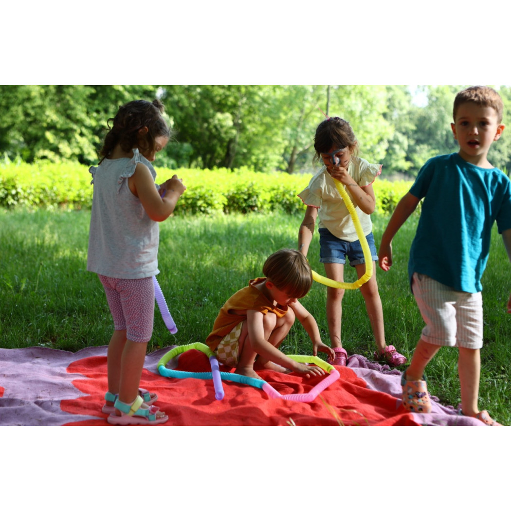 Elastyczne Rurki ze Świecącymi Kulkami - 13 elementów - Zabawka Sensoryczna - Mideer