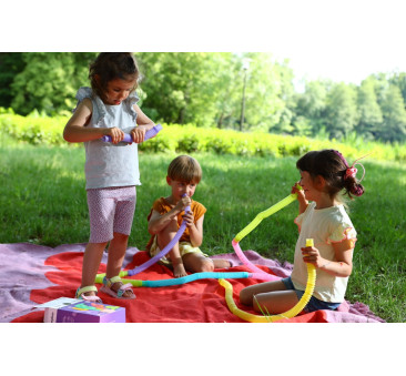 Elastyczne Rurki ze Świecącymi Kulkami - 13 elementów - Zabawka Sensoryczna - Mideer