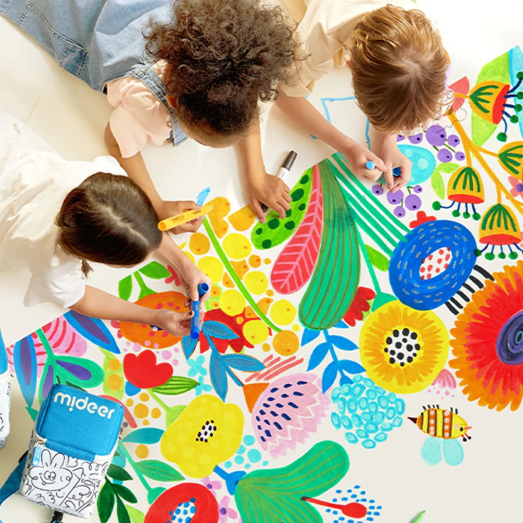 24 Kolory - Markery Akrylowe z Pędzelkową Końcówką w Futerale z Rączką - Mideer