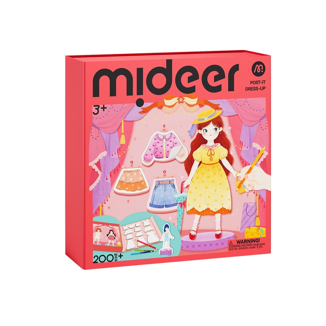 Przyjaciółki - Zestaw Kreatywny Projektantki - Przebieranka Kolorowanka - 200 elementów - Mideer