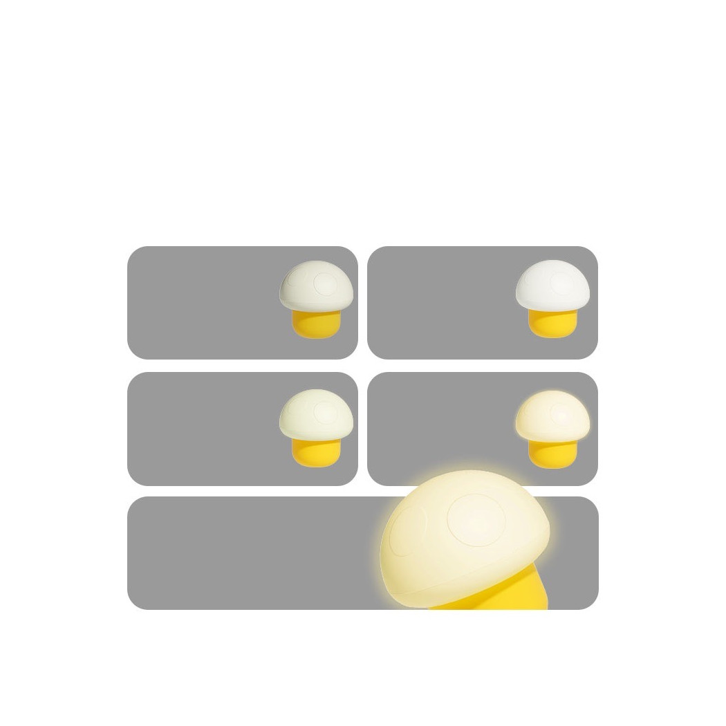 Magiczny Grzybek - Lampka Nocna z Projektorem Nocnego Nieba - Latarenka z Uchwytem - Mideer