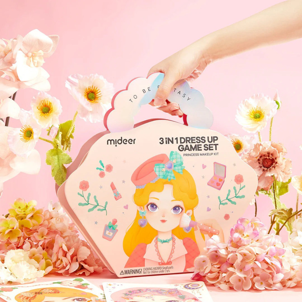Księżniczki z Bajki - Zestaw Kreatywny 3w1 - Wydrapywanki Naklejki Makijaż - Mideer
