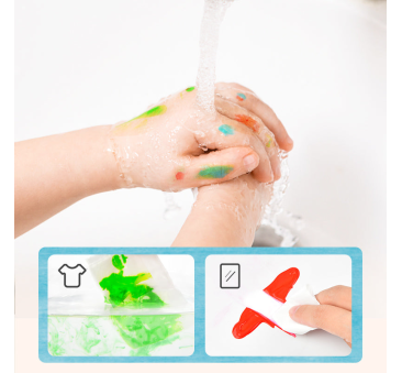 Farby do Malowania Palcami w Tubkach - 6 kolorów - Łatwo Zmywalne Wodą - Mideer