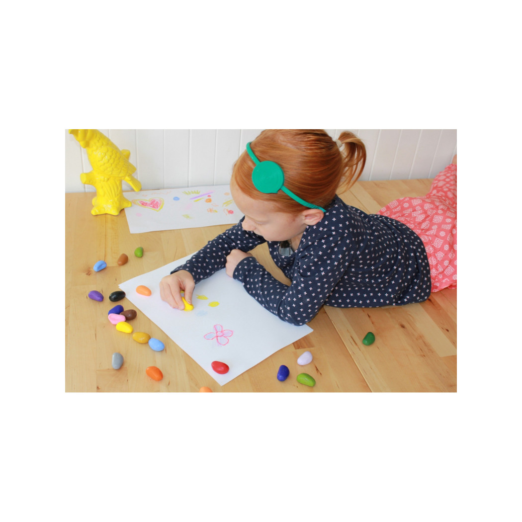 Crayon Rocks 16B - kredki stożkowe kamyki - 16 sztuk w bawełnianym woreczku