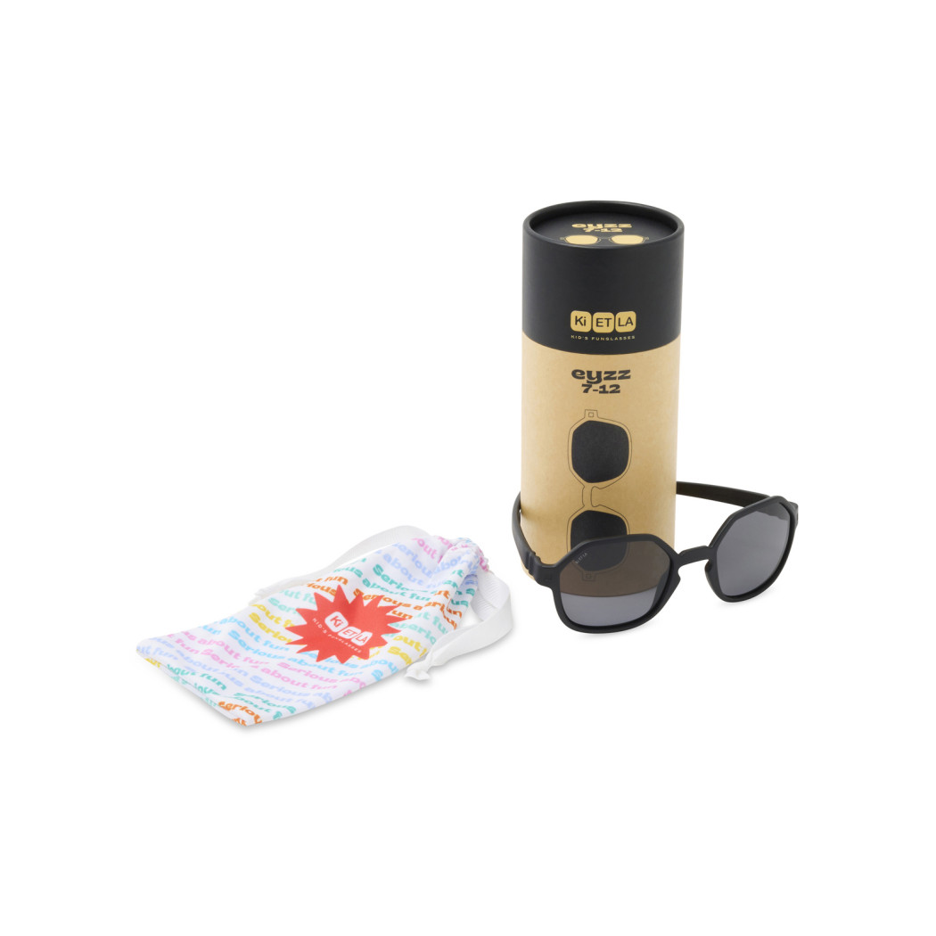 Black EyZZ - 4-7 lat - Okularki Przeciwsłoneczne Elastyczne - KiETLA