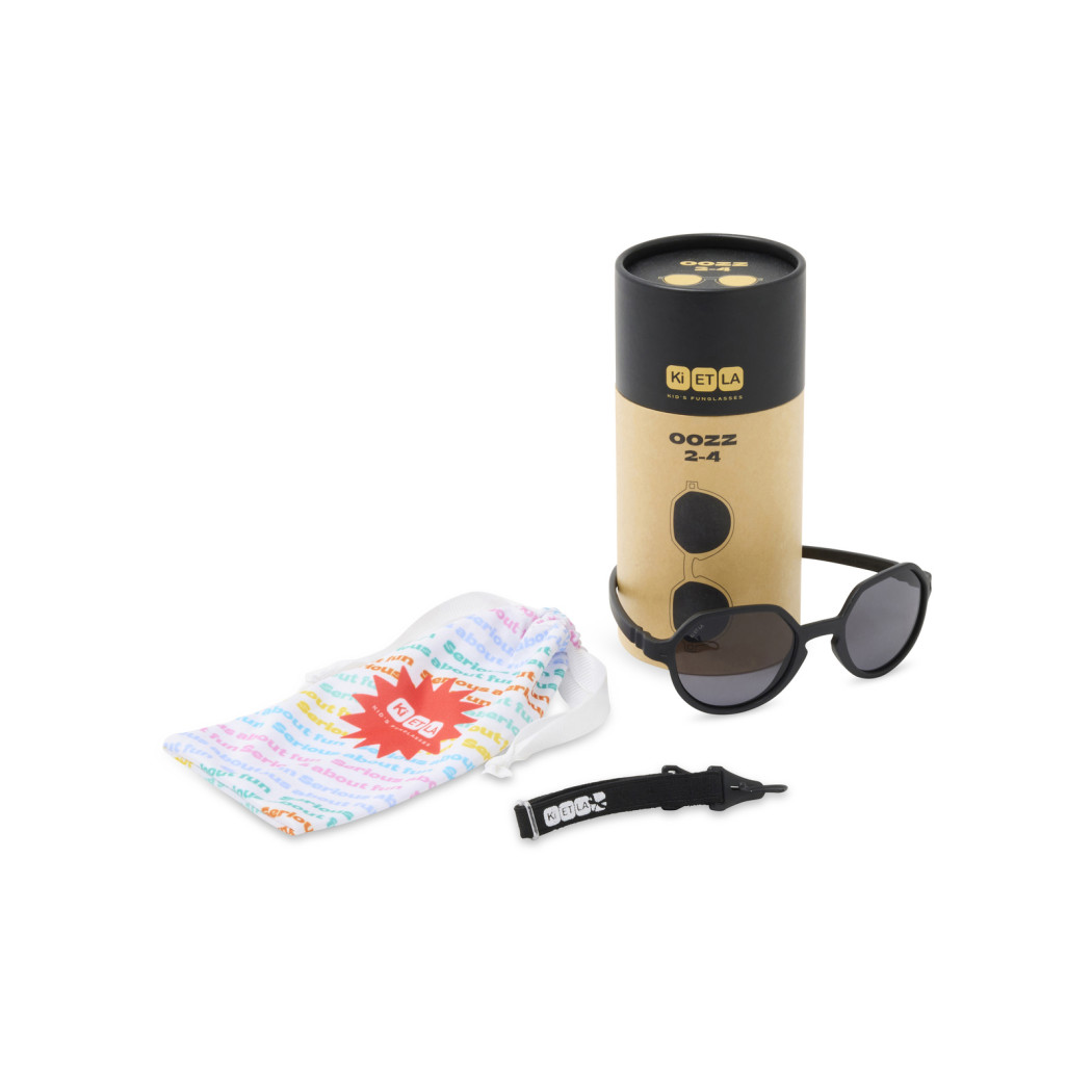 Black OoZZ - 0-1 lat - Okularki Przeciwsłoneczne Elastyczne - KiETLA