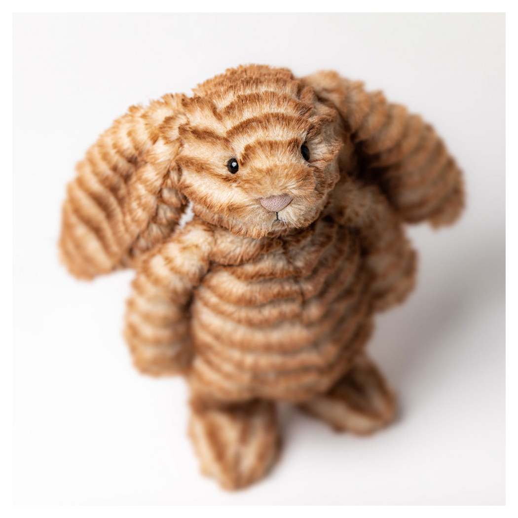 Juniper - Złotobrązowy Króliczek Luxe - Królik 31 cm z Prążkowanym Puszystym Futerkiem - Maskotka Przytulanka - JellyCat