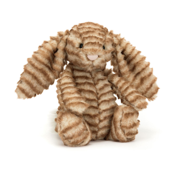 Juniper - Złotobrązowy Króliczek Luxe - Królik 31 cm z Prążkowanym Puszystym Futerkiem - Maskotka Przytulanka - JellyCat