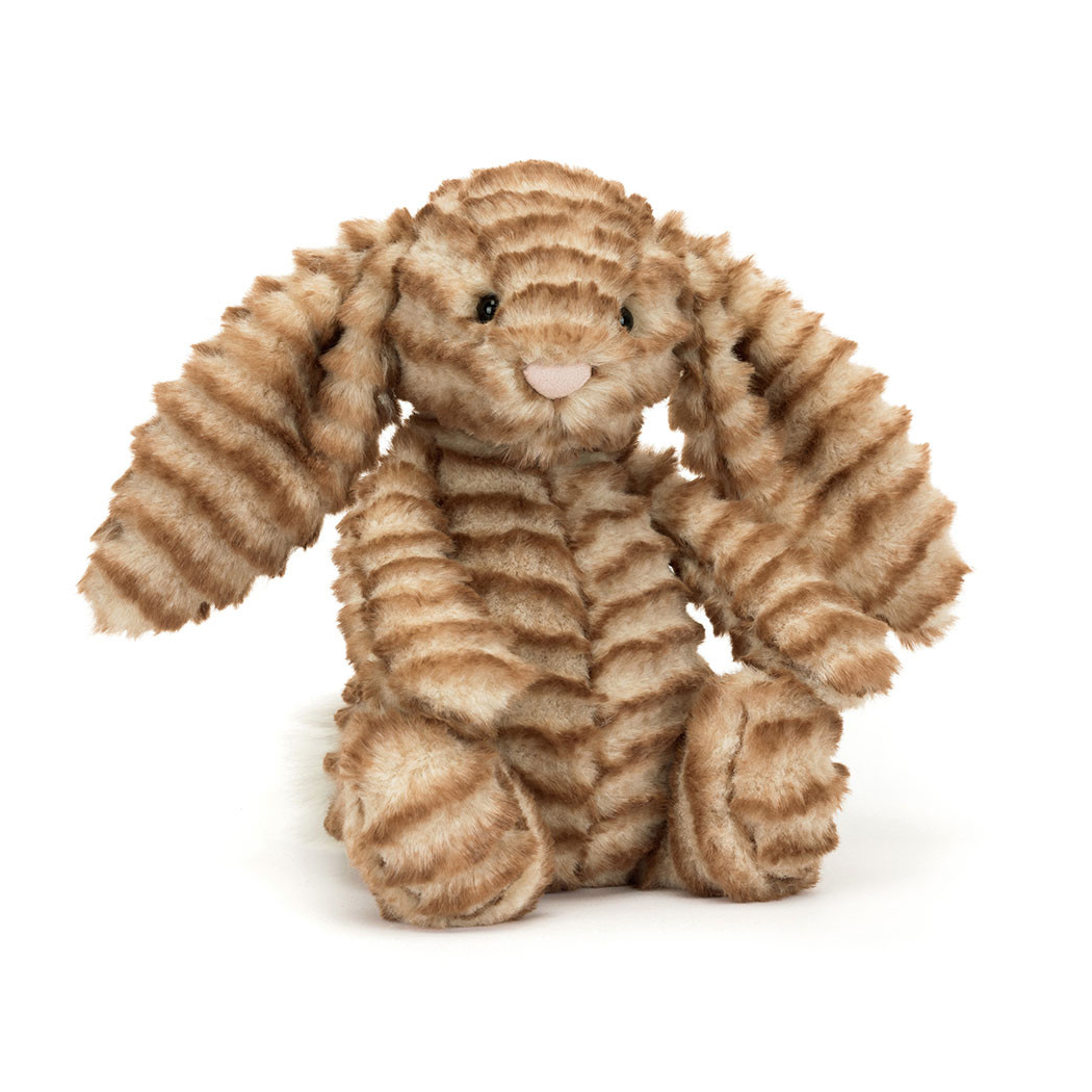 Juniper - Złotobrązowy Króliczek Luxe - Królik 31 cm z Prążkowanym Puszystym Futerkiem - Maskotka Przytulanka - JellyCat