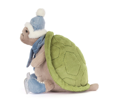 Żółw Timmy Łyżwiarz - Pluszowy Żółwik w Czapce - Maskotka Przytulanka - JellyCat