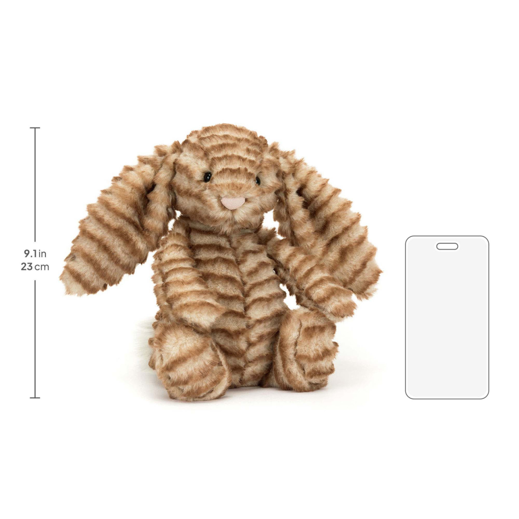 Juniper - Złotobrązowy Króliczek Luxe - Królik 31 cm z Prążkowanym Puszystym Futerkiem - Maskotka Przytulanka - JellyCat