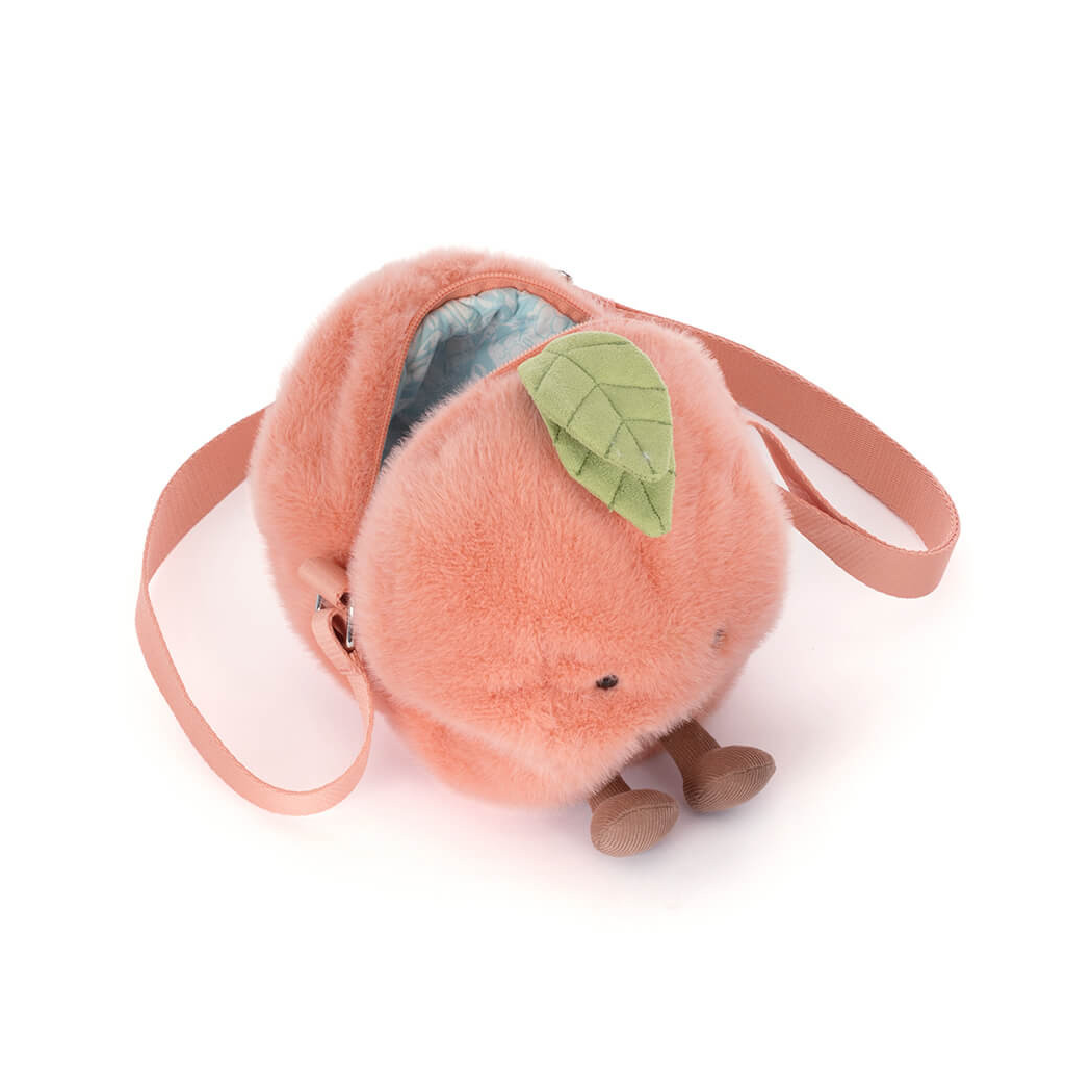Torebka na Ramię Brzoskwinia z Listkiem - Torebeczka Pluszak - Listonoszka Maskotka - JellyCat