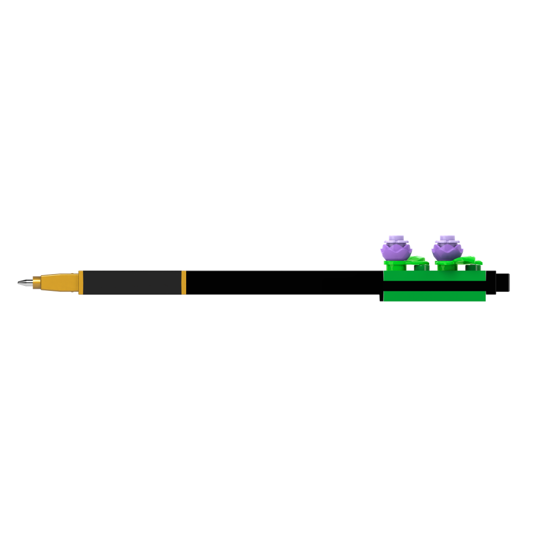 Kwiat Lawendy Botanicals Pen Pal - Długopis Żelowy LEGO® - Szczyt z Klockiem