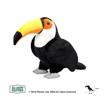 Tukan 40 cm - Realistyczny Pluszak - Ptak Przytulanka Maskotka - Wild Planet