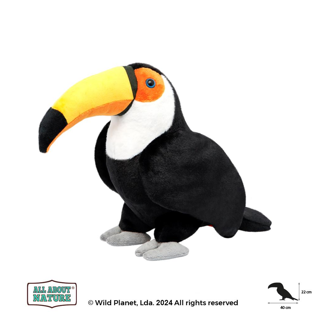 Tukan 40 cm - Realistyczny Pluszak - Ptak Przytulanka Maskotka - Wild Planet