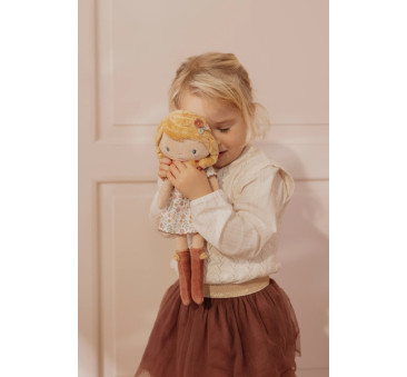 Julia - Miękka Pluszowa Lalka Przytulanka 35 cm - Szmacianka w Sukience - Little Dutch