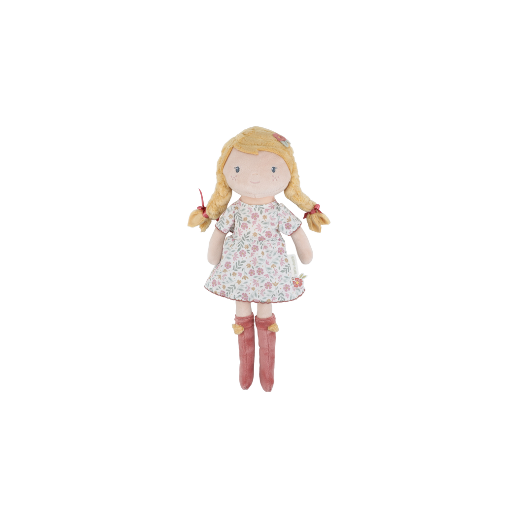 Julia - Miękka Pluszowa Lalka Przytulanka 35 cm - Szmacianka w Sukience - Little Dutch