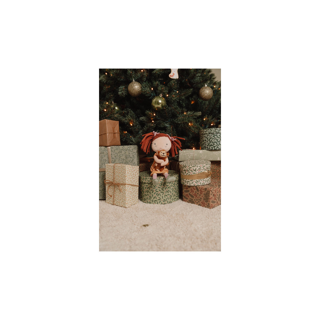 Sophie z Małpką - Miękka Pluszowa Lalka Przytulanka 35 cm - Magnetyczne Dłonie - Little Dutch