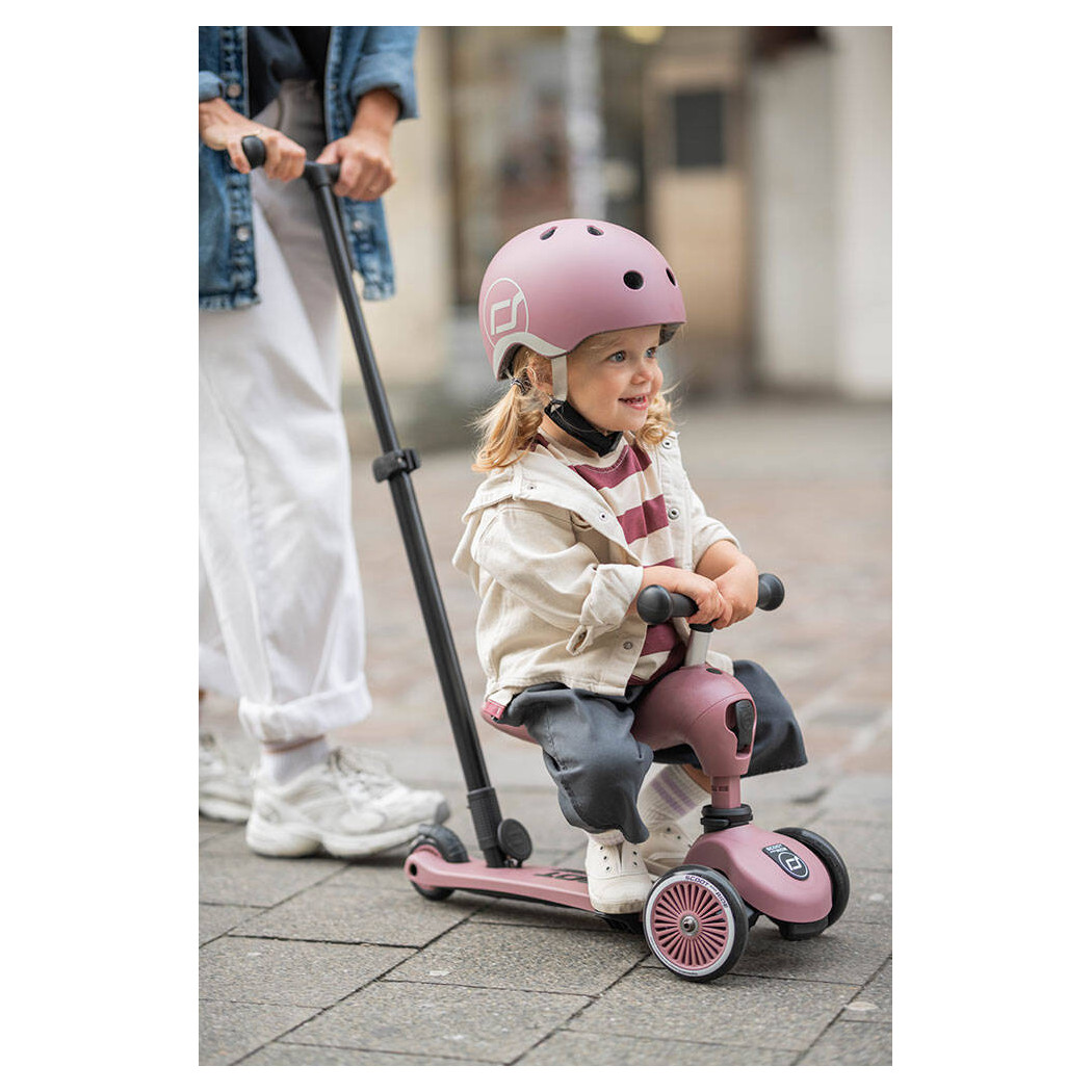 Wildberry XXS-S - Ultralekki Regulowany Kask Dla Dzieci 1-5 lat (45-51 cm) - Tylna Lampka LED - Scootandride