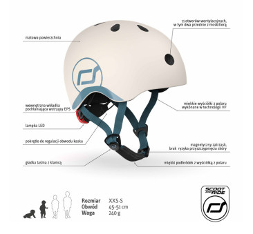 Ash - Kask Scootandride dla dzieci 1-5 lat - Scoot&Ride