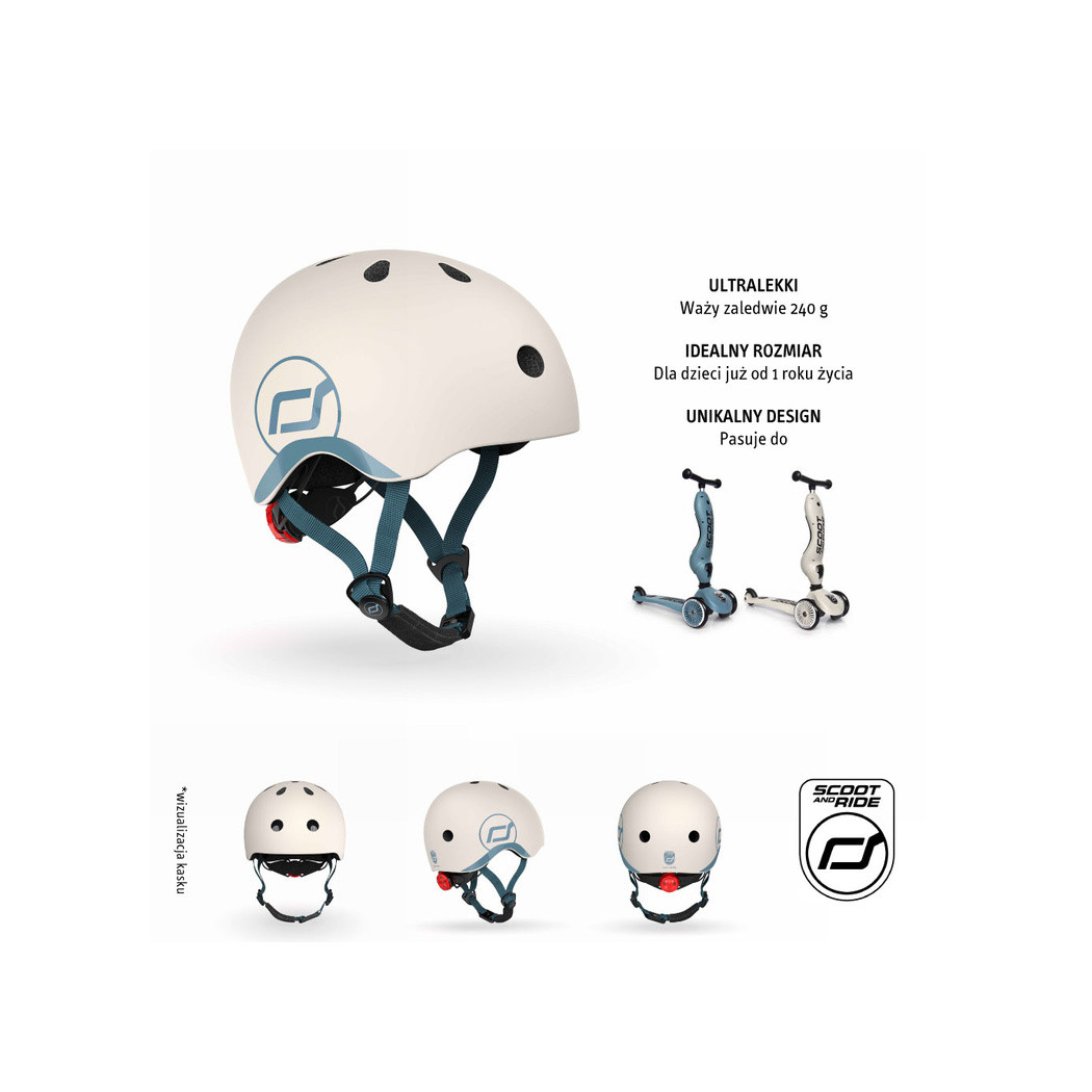 Ash - Kask Scootandride XXS-S dla dzieci 1-5 lat - Scoot&Ride