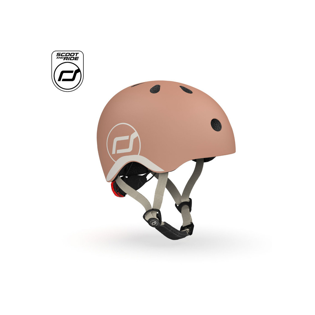 Mocha XXS-S - Ultralekki Regulowany Kask Dla Dzieci 1-5 lat (45-51 cm) - Tylna Lampka LED - Scootandride