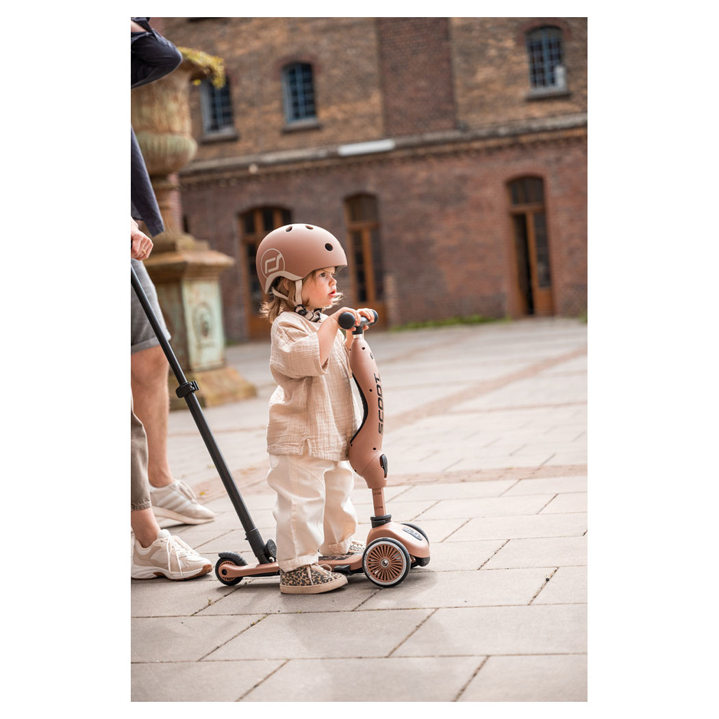 Mocha XXS-S - Ultralekki Regulowany Kask Dla Dzieci 1-5 lat (45-51 cm) - Tylna Lampka LED - Scootandride