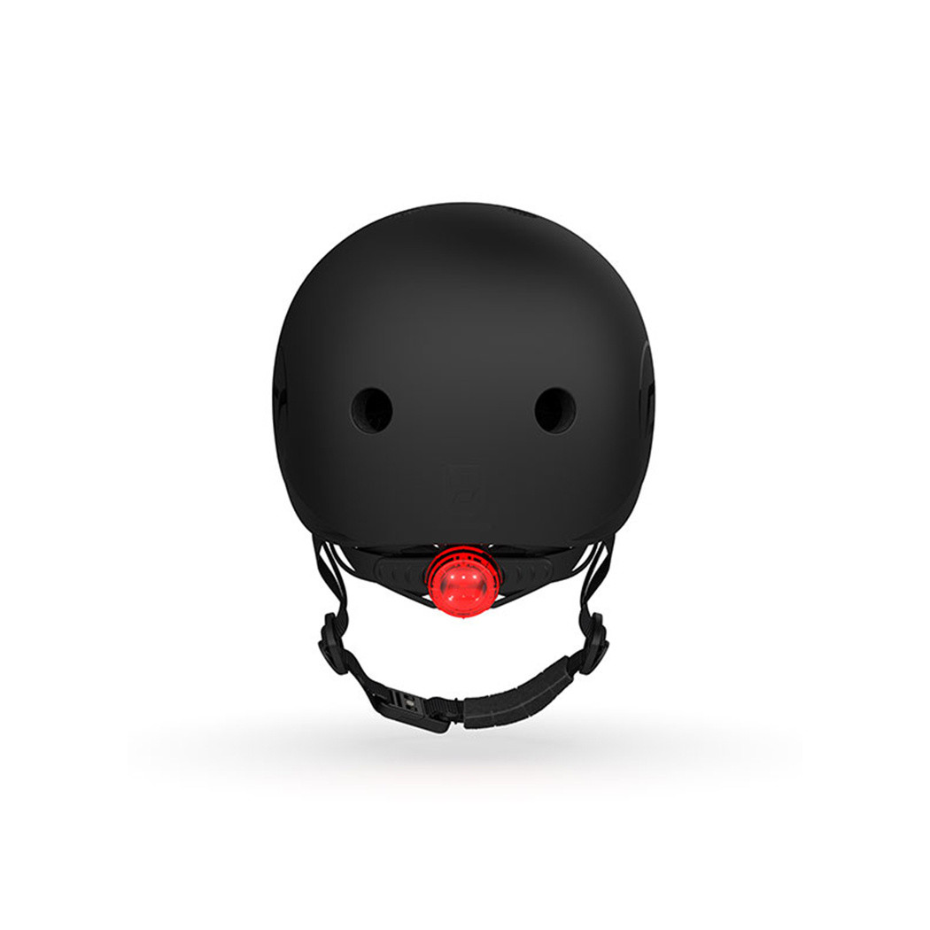 Black XXS-S - Ultralekki Regulowany Kask Dla Dzieci 1-5 lat (45-51 cm) - Tylna Lampka LED - Scootandride
