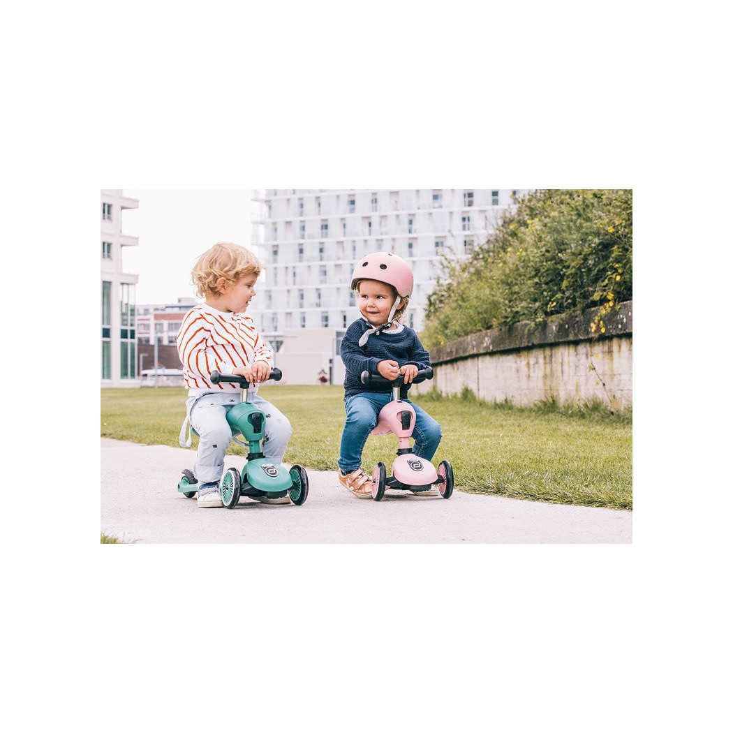 Black XXS-S - Ultralekki Regulowany Kask Dla Dzieci 1-5 lat (45-51 cm) - Tylna Lampka LED - Scootandride