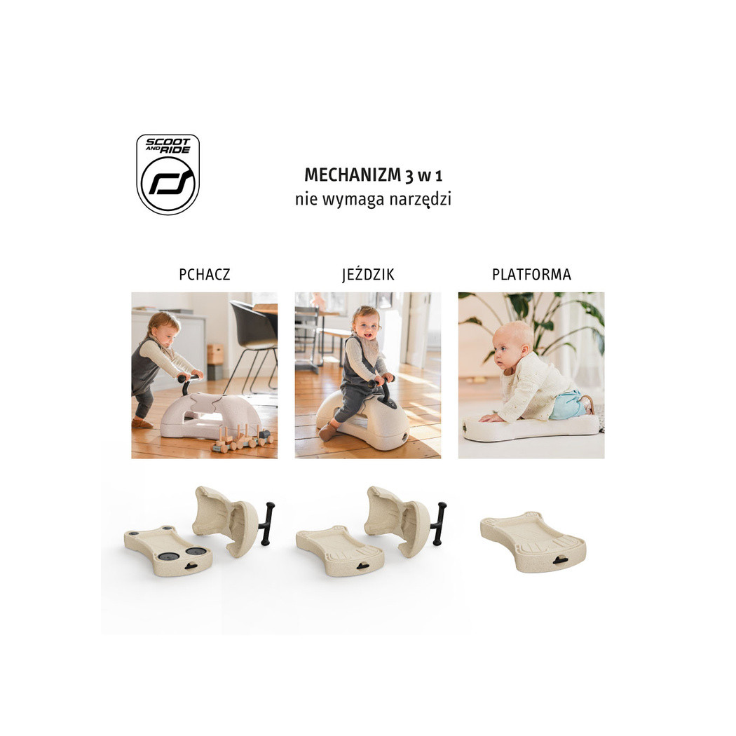 Sand My First - Pchacz Jeździk i Deska na Kółkach - 3w1 - 6m+ - Scootandride
