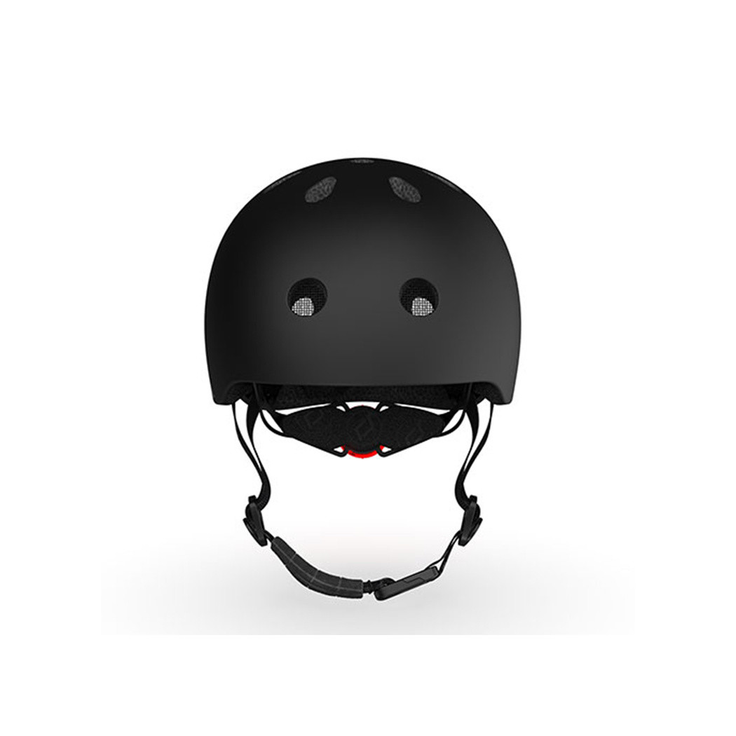 Black S-M - Ultralekki Regulowany Kask Dla Dzieci 3+ lat (51-55 cm) - Tylna Lampka LED - Scootandride