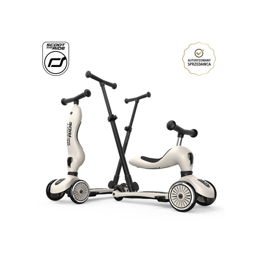 Ash Push & Go - Highwaykick1 2w1 - Jeździk i hulajnoga z Rączką do Prowadzenia 1-5 lat - Scootandride