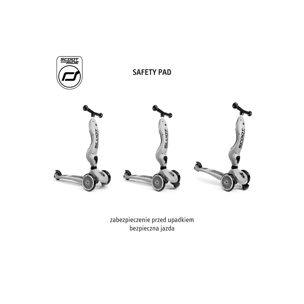 Wildberry Push & Go - Highwaykick1 2w1 - Jeździk i hulajnoga z Rączką do Prowadzenia 1-5 lat - Scootandride