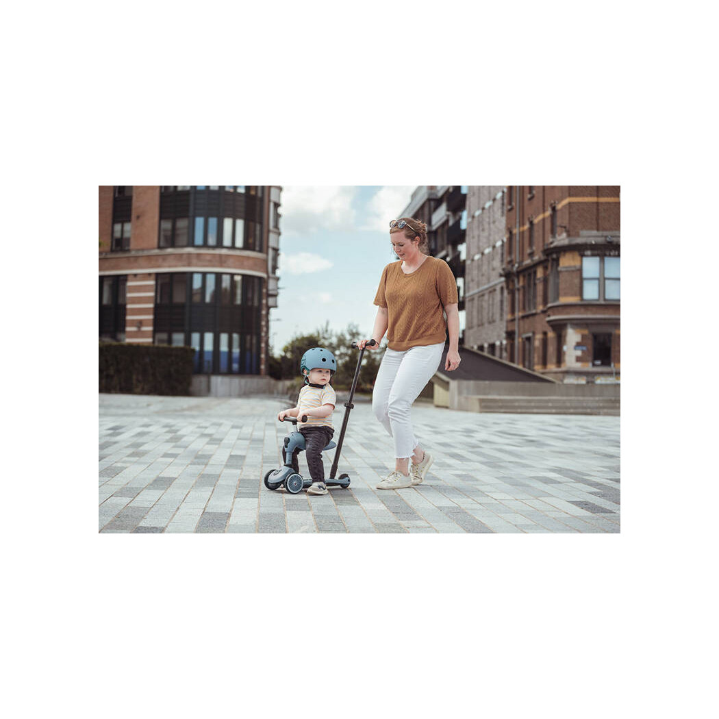 Steel Push & Go - Highwaykick1 2w1 - Jeździk i hulajnoga z Rączką do Prowadzenia 1-5 lat - Scootandride