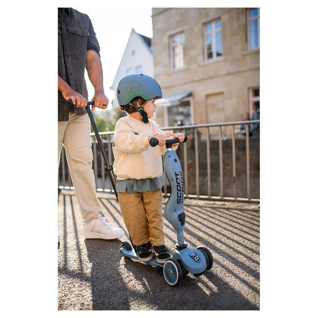 Steel Push & Go - Highwaykick1 2w1 - Jeździk i hulajnoga z Rączką do Prowadzenia 1-5 lat - Scootandride