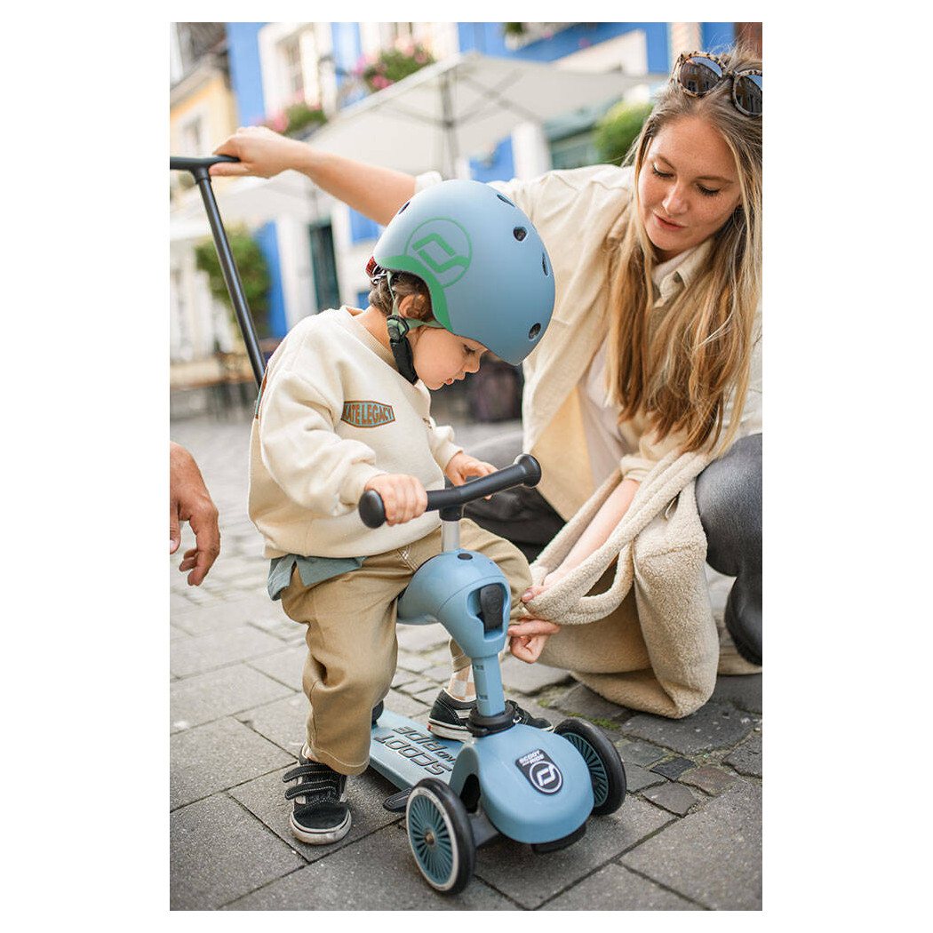 Steel Push & Go - Highwaykick1 2w1 - Jeździk i hulajnoga z Rączką do Prowadzenia 1-5 lat - Scootandride
