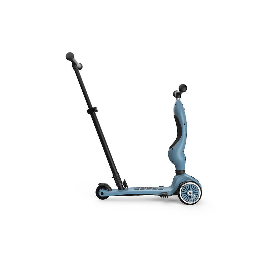 Steel Push & Go - Highwaykick1 2w1 - Jeździk i hulajnoga z Rączką do Prowadzenia 1-5 lat - Scootandride