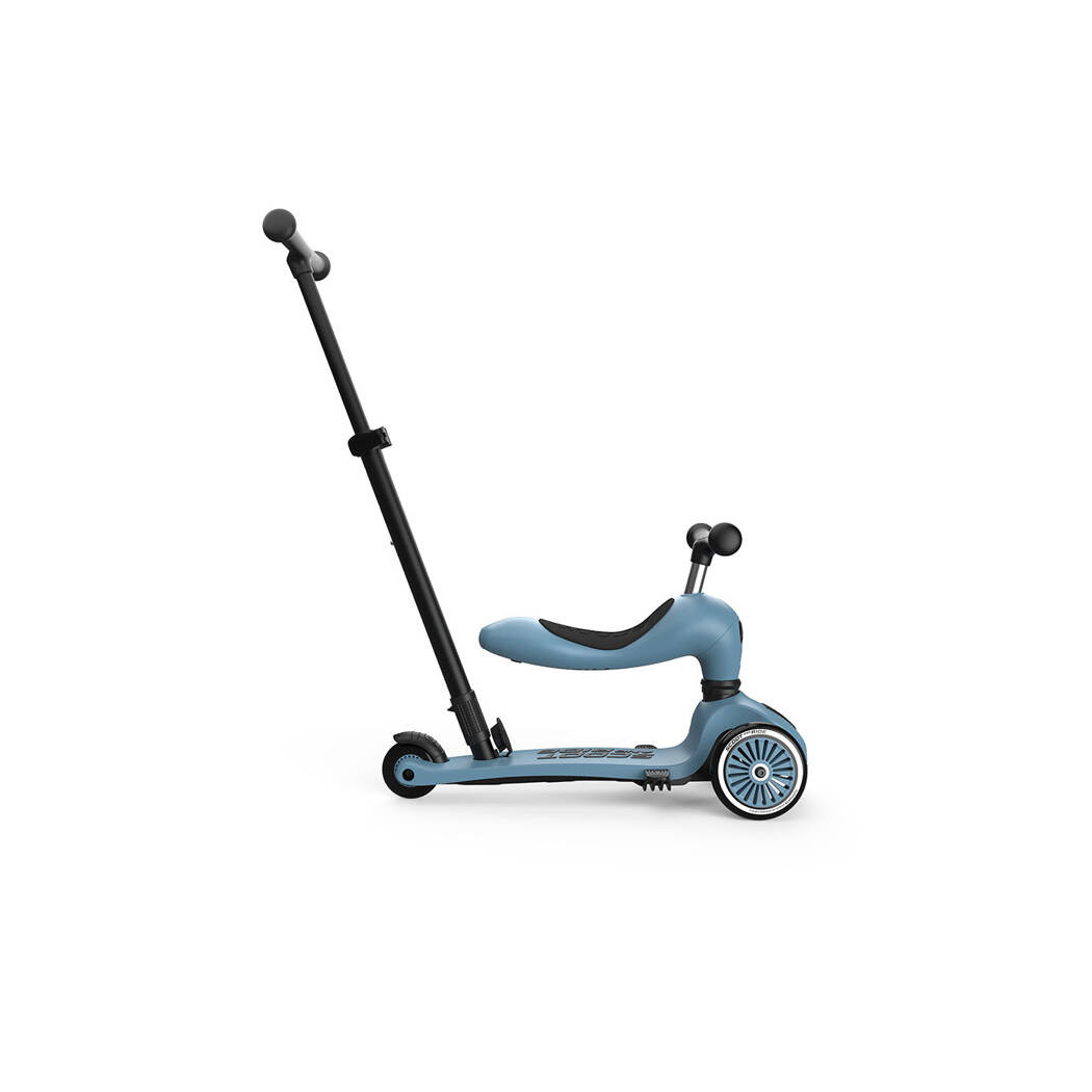 Steel Push & Go - Highwaykick1 2w1 - Jeździk i hulajnoga z Rączką do Prowadzenia 1-5 lat - Scootandride