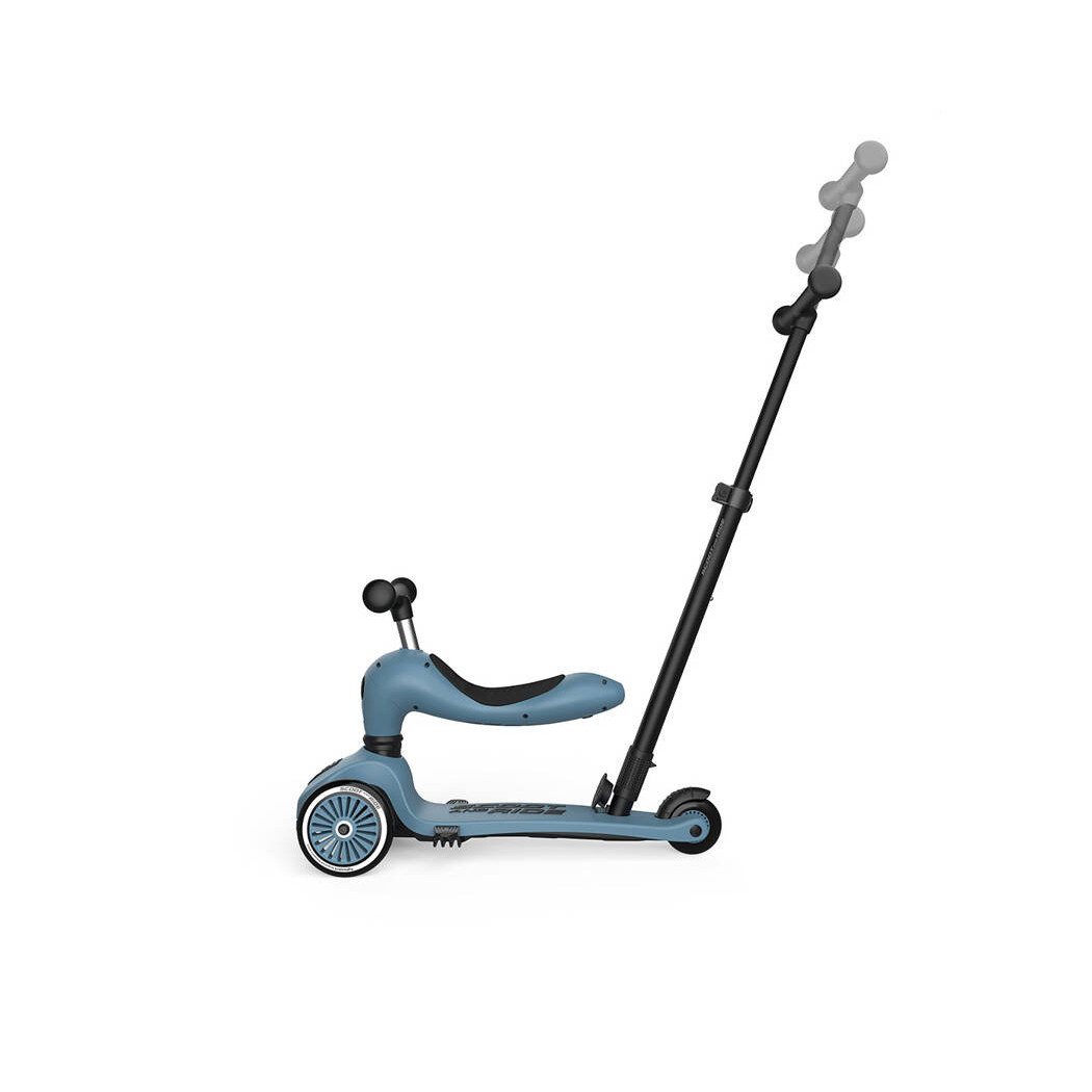 Steel Push & Go - Highwaykick1 2w1 - Jeździk i hulajnoga z Rączką do Prowadzenia 1-5 lat - Scootandride