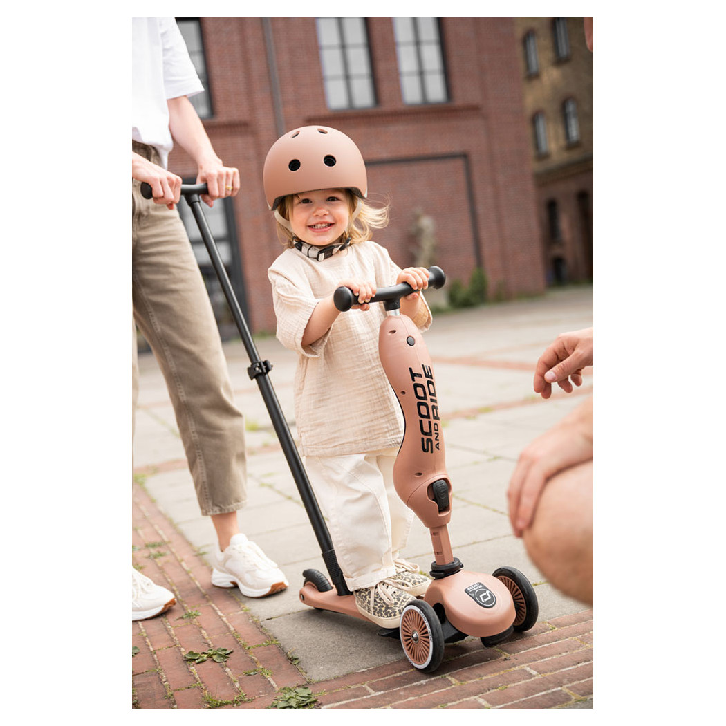 Mocha Push & Go - Highwaykick1 2w1 - Jeździk i hulajnoga z Rączką do Prowadzenia 1-5 lat - Scootandride